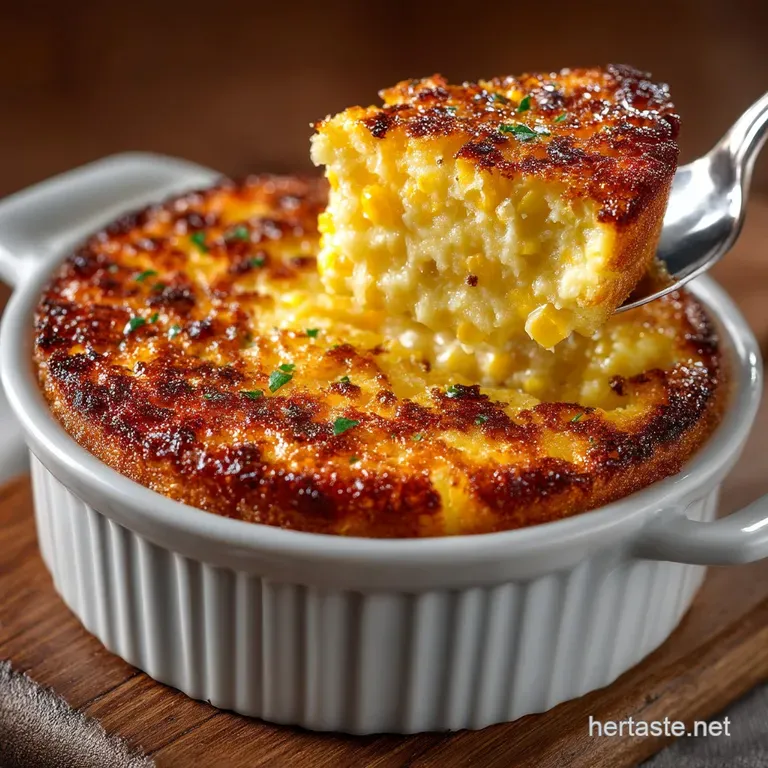 The Quintessential Comfort Grandmas Creamy Corn Pudding presentation