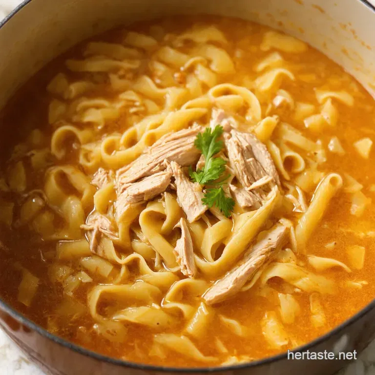 Grandmas Secret Easiest Ever Chicken Noodle Soup presentation