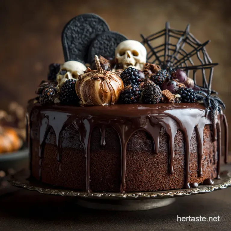 The Graveyard Gateau Spooky Chocolate Crumble Cake