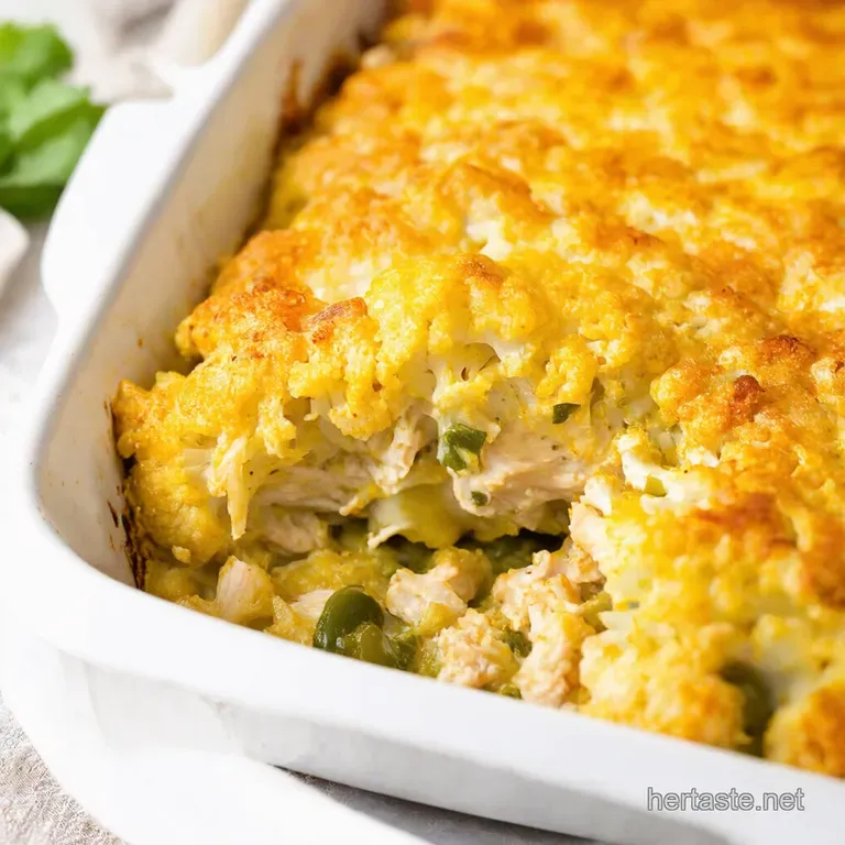 Green Chile Cauliflower Chicken Casserole Southwestern Delight