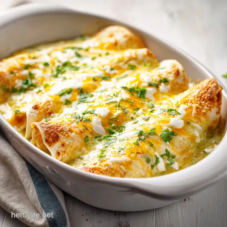 Pioneer Woman Green Chile Chicken Enchiladas: Creamy