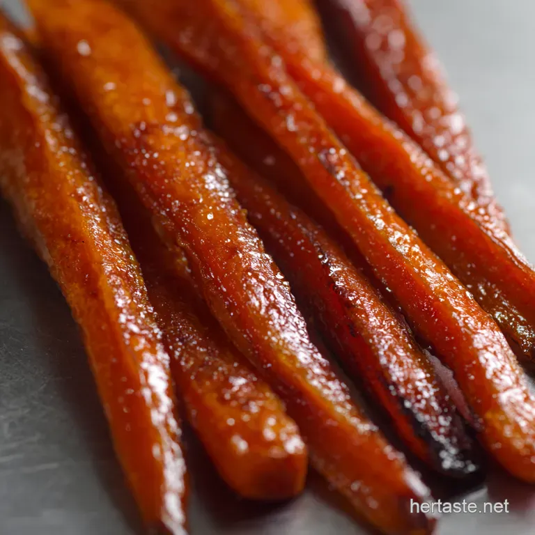 Grilled Carrots with HoneyDijon Glaze presentation