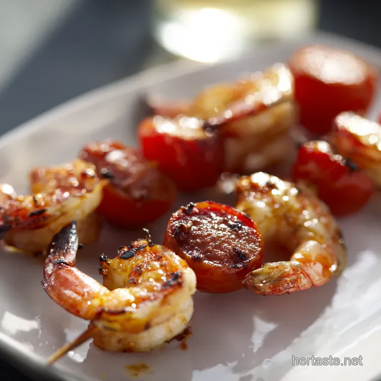 Grilled Shrimp Chorizo Skewers Summer BBQ Tapas