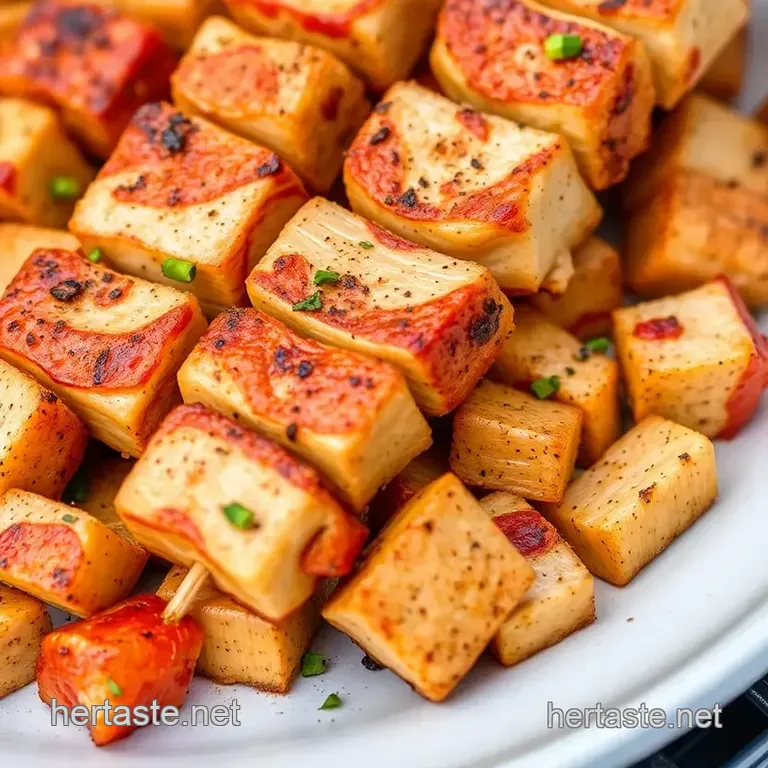 Grilled Mediterranean Chicken Skewers with Tzatziki Sauce presentation