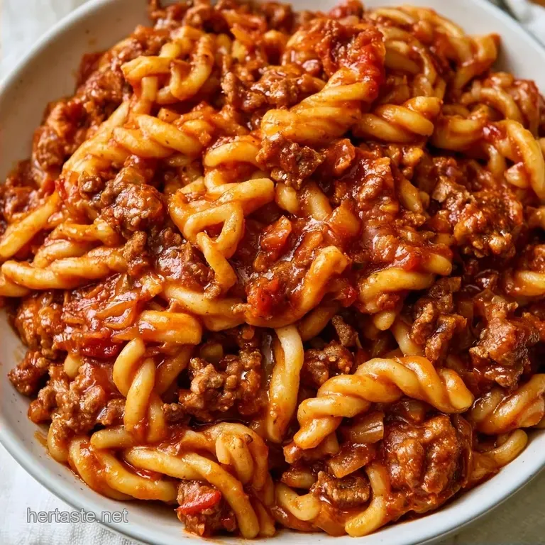 One-Pot Ground Beef Tomato Pasta