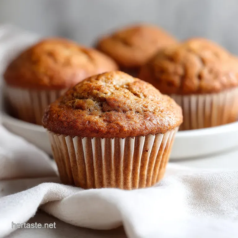 Warm banana muffin on a white plate with a pat of melting butter, steam rising gently, oats visible. A comforting scene.