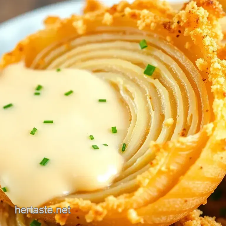 Healthy Blooming Onion with Chilli Cheese Sauce: Easy Guilt-Free Appetizer!