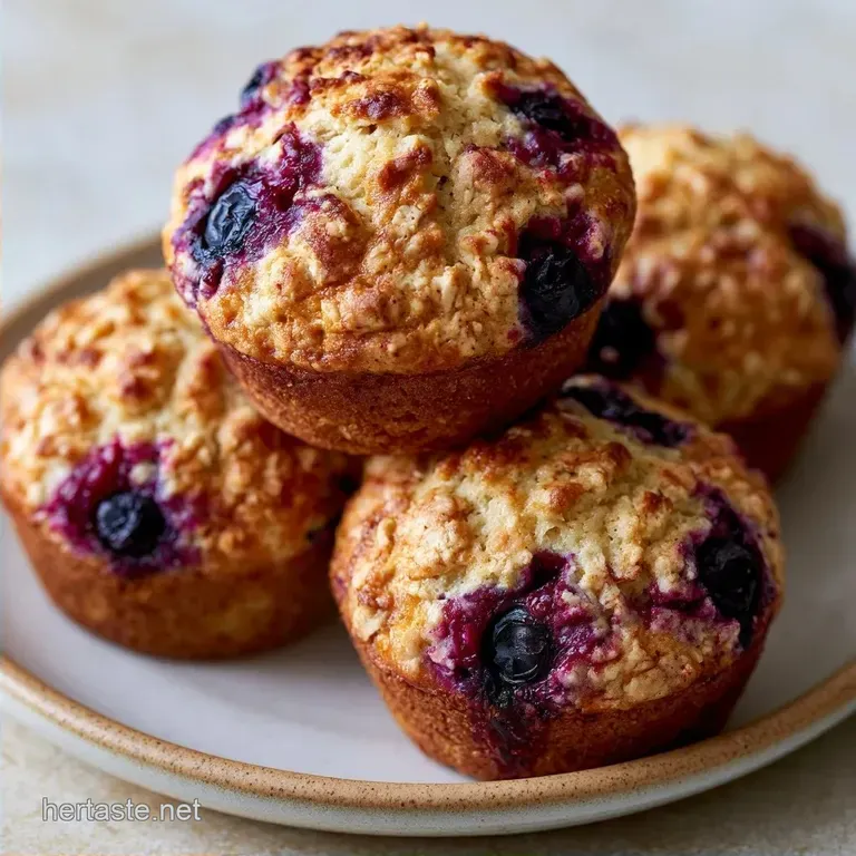 Healthy Blueberry Muffins with Oats