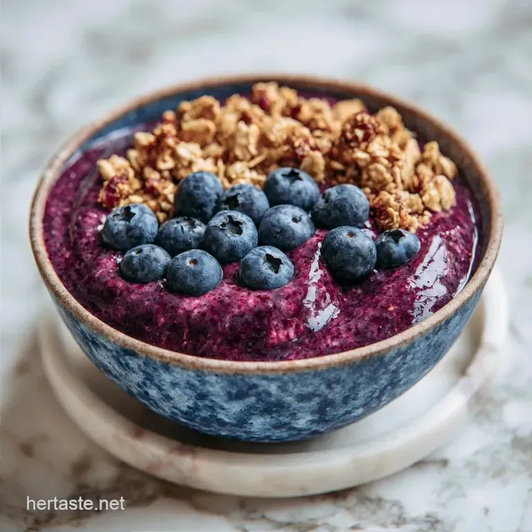 Ultra-Thick Healthy Blueberry Smoothie Bowl