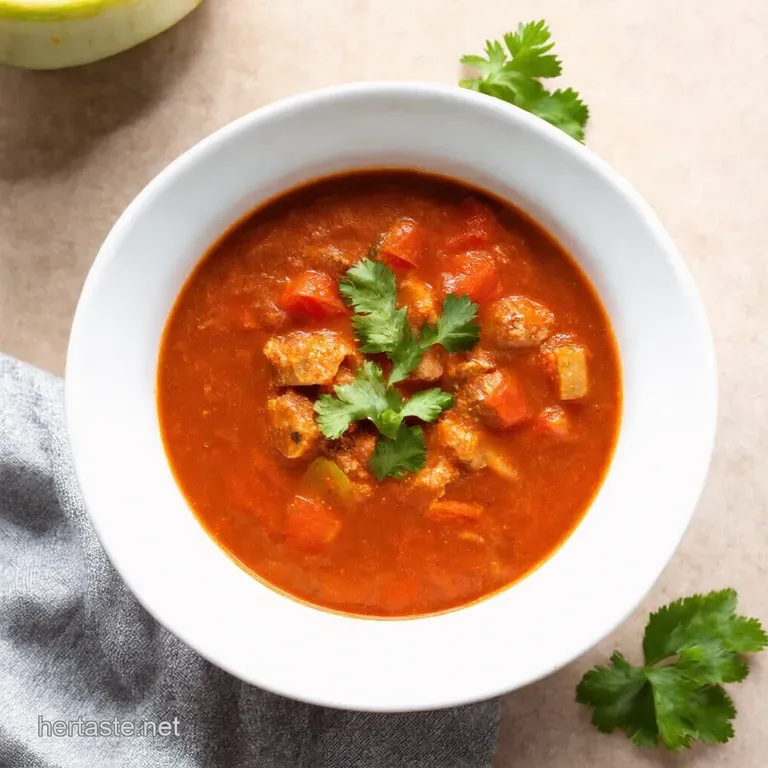 Healthy Zucchini Tomato and Italian Sausage Soup