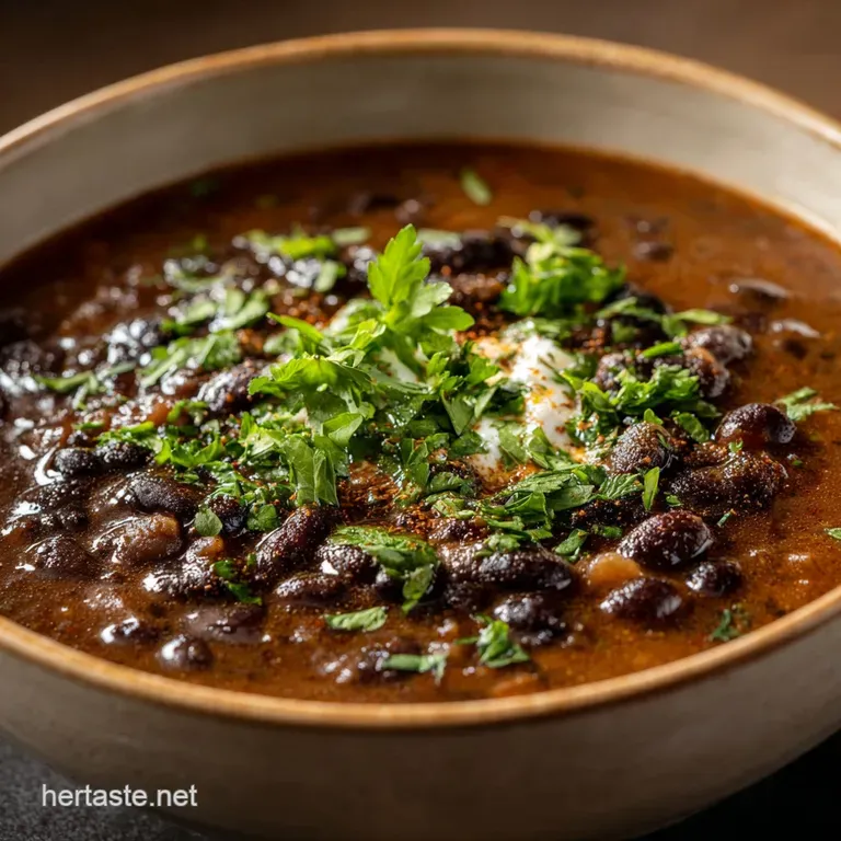 Caribbean Black Bean Soup: Sunshine in a Bowl - Creamy Smoky and Hearty
