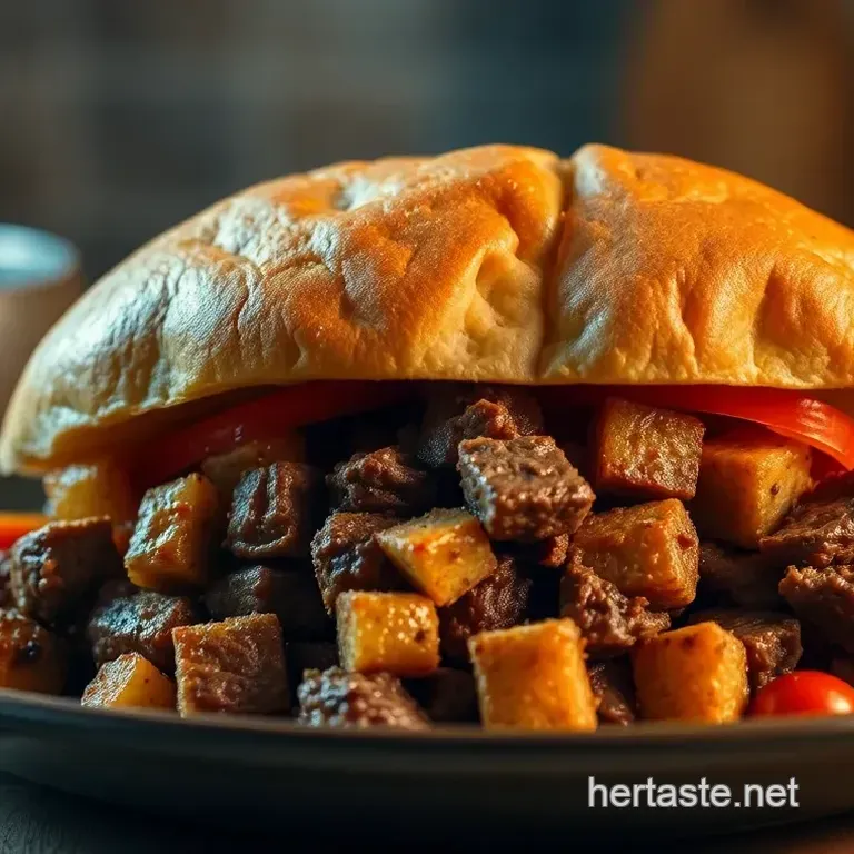 Hearty Chuckwagon Sandwich: A Rustic Taste of the Old West