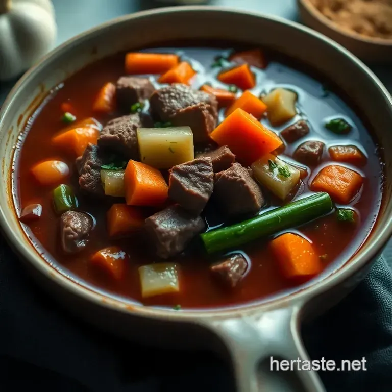 Hearty Classic Beef Soup: A Comforting Bowl of Goodness presentation