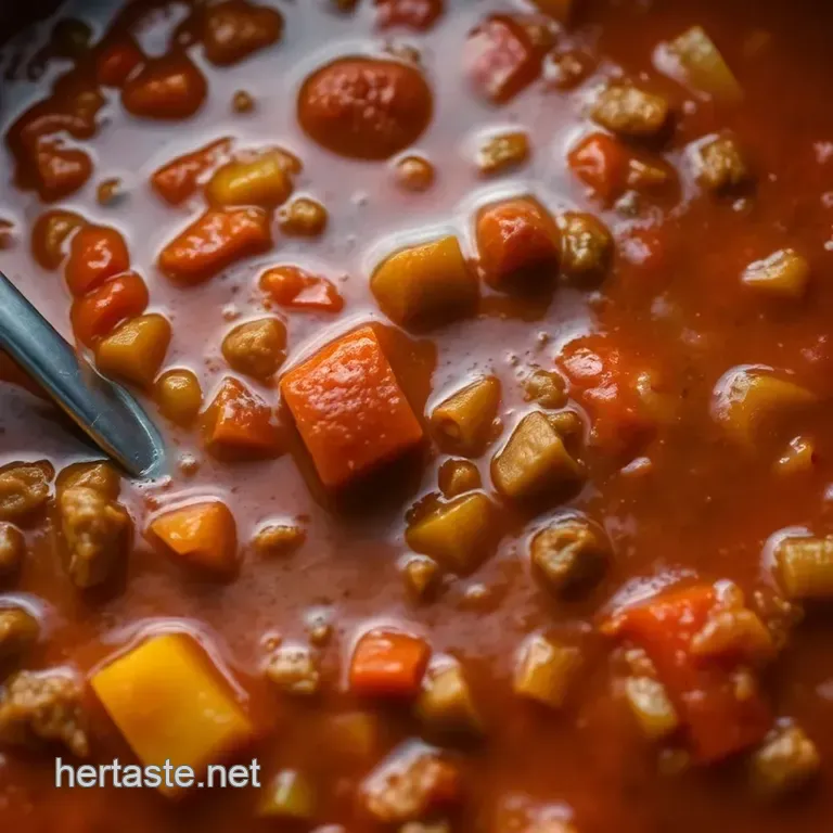 Hearty Stuffed Pepper Soup presentation