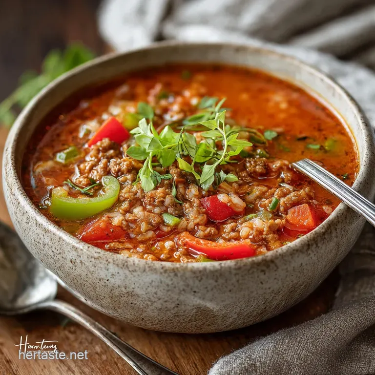 Stuffed Pepper Soup the Proper Job Hearty Onepot Weeknight Winner presentation