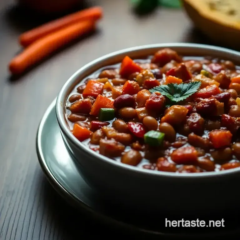 Hearty Veggie Chili: A Bowl of Comfort presentation