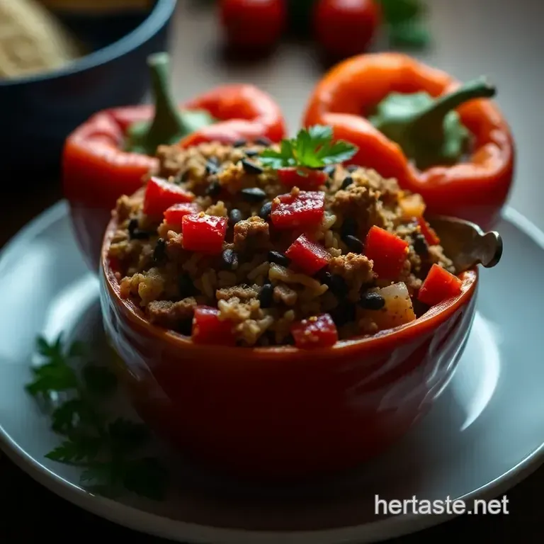 Heavenly Stuffed Peppers: a Wholesome Delight presentation