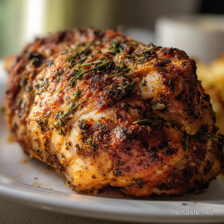 Air Fryer Turkey: the Crispy Herb Roasted Breast presentation