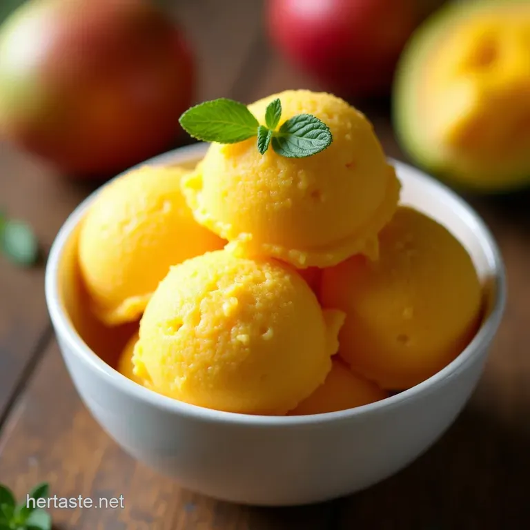 Sunshine in a Scoop the Ultimate Homemade Mango Gelato No Eggs Required presentation