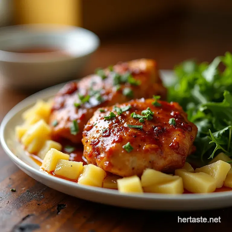 Honey Garlic Glazed Chicken Thighs presentation