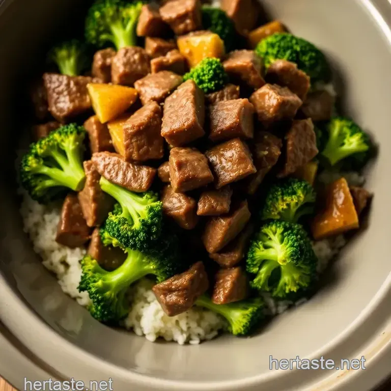 Incredible Crock Pot Beef and Broccoli presentation