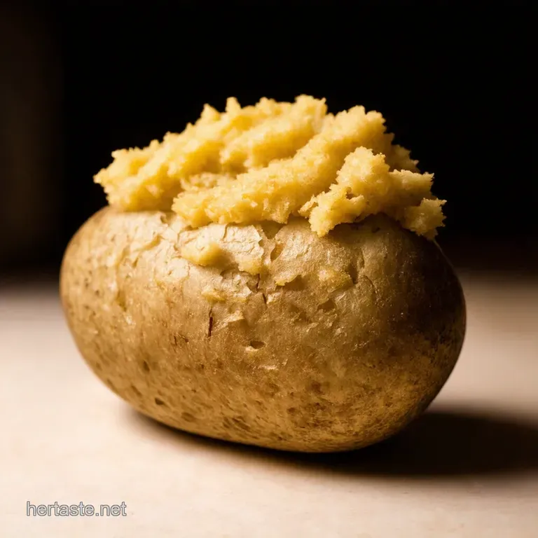Jacket Potato Perfection Microwaved to Fluffy Goodness presentation
