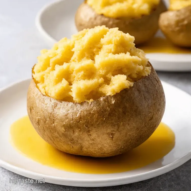 Jacket Potato Perfection Microwaved to Fluffy Goodness