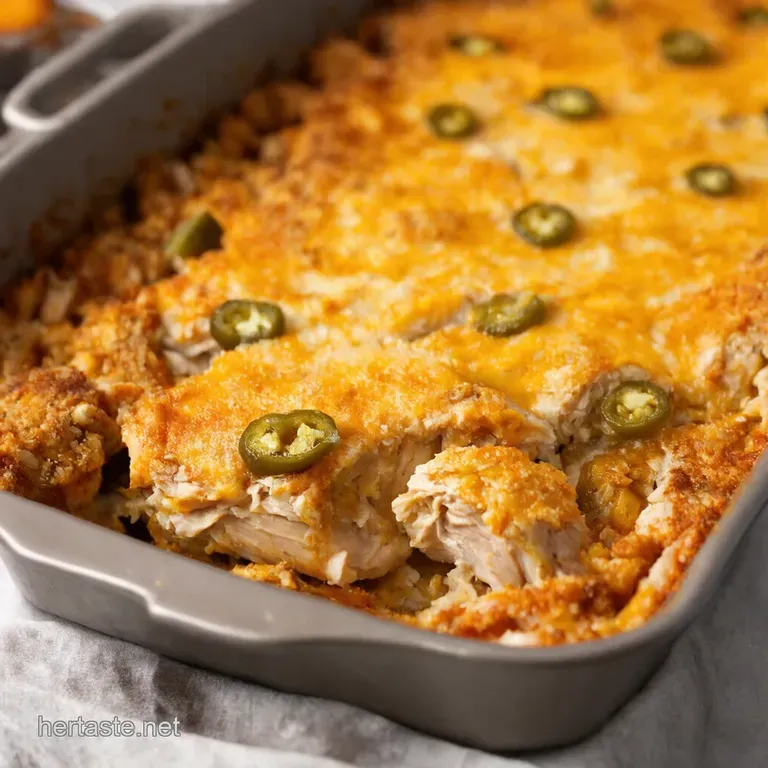 Jalapeño Popper Chicken Casserole A Spicy Slice of Southern Comfort presentation
