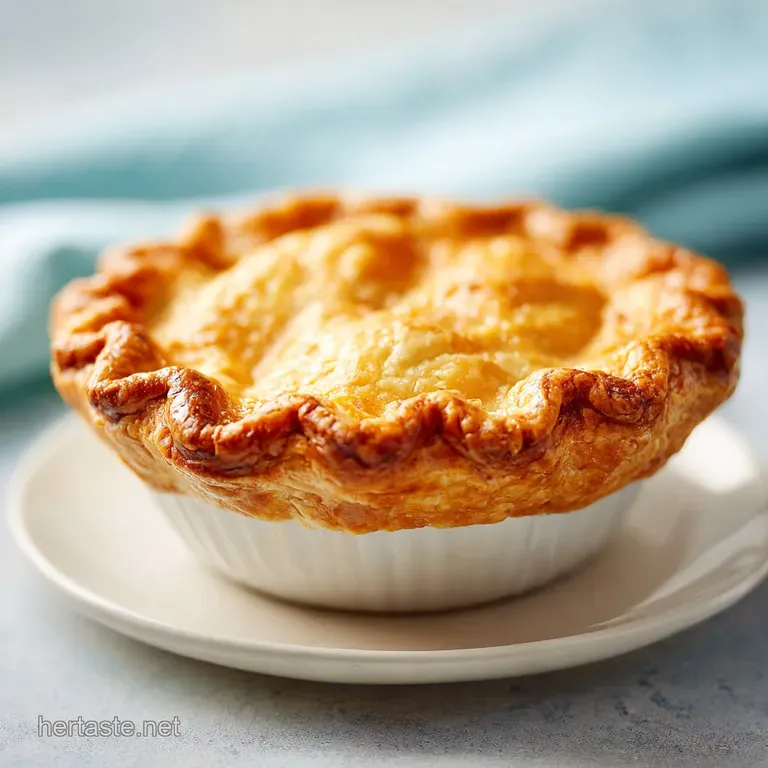 A perfectly baked, golden-brown pie shell with a decorative crimped edge on a marble countertop with flour dusting.