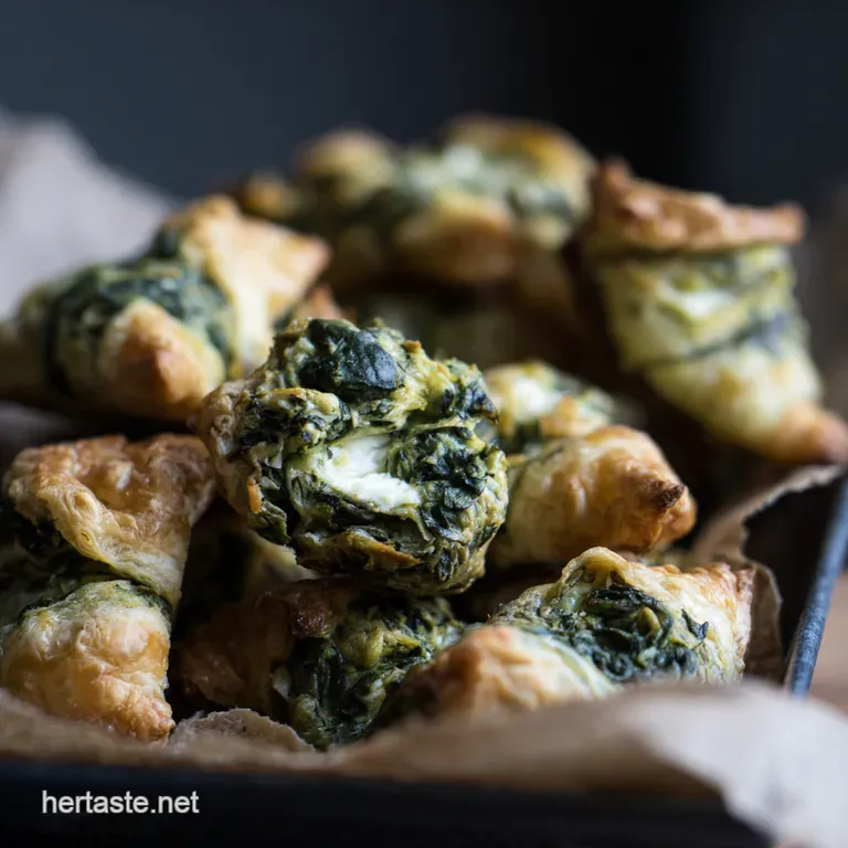 Jolly Good Spinach and Feta Puffs presentation