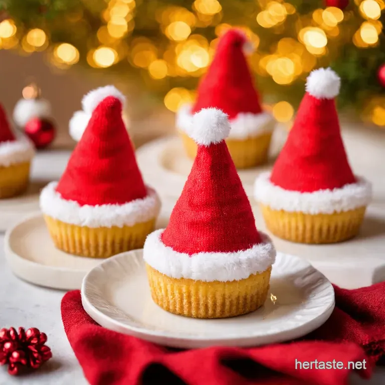Jolly Mini Santa Hat Cheesecakes presentation