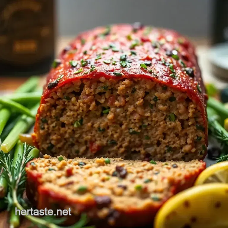 Juicy Herbed Turkey Meatloaf presentation