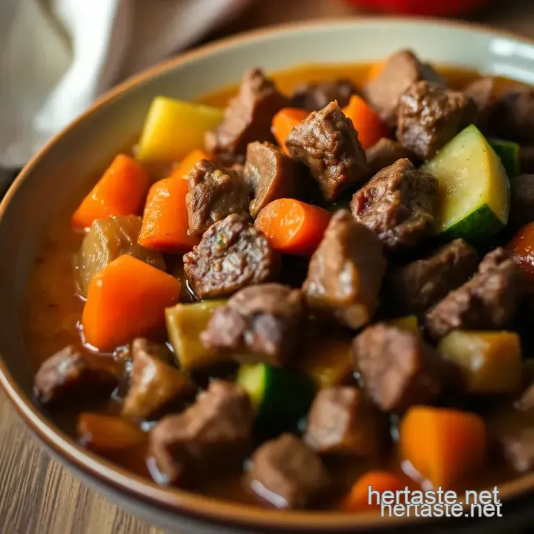 Keto Beef & Vegetable Stew: Hearty and Wholesome Comfort in a Bowl presentation