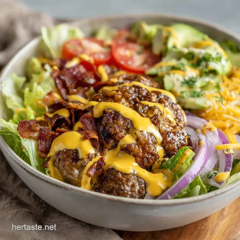 The Unbun Burger Bowl a Deconstructed Classic Big Mac Salad presentation