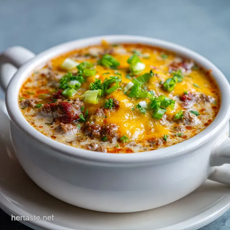 Keto Beef Cheeseburger Soup for Indulgent Comfort in a Bowl