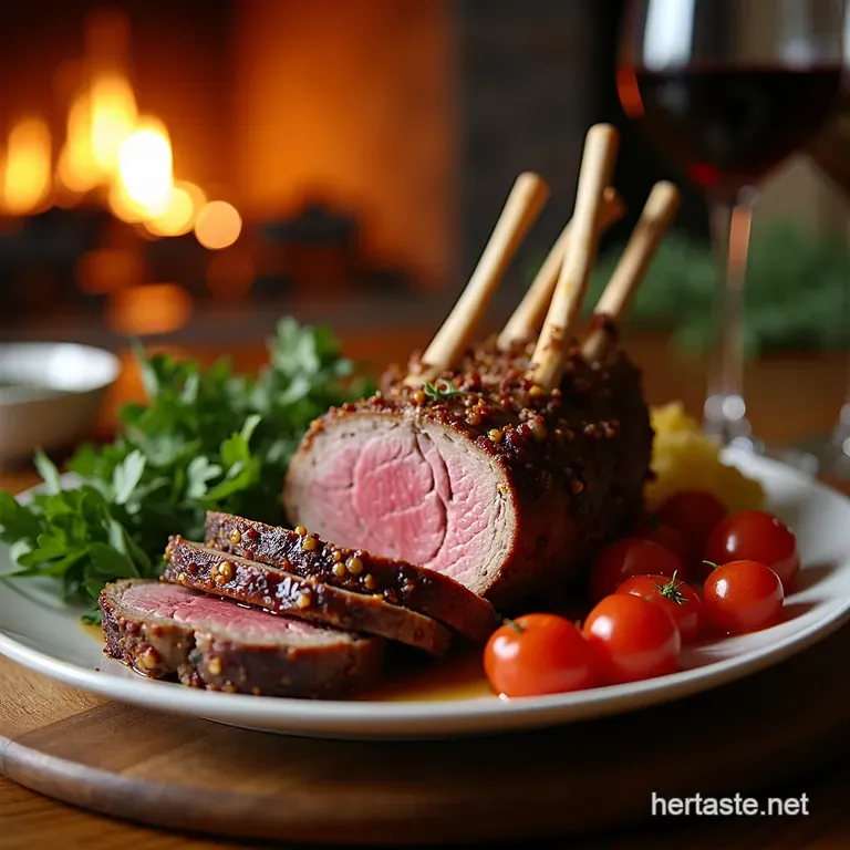 Keto Christmas Lamb Feast Roasted to Perfection presentation