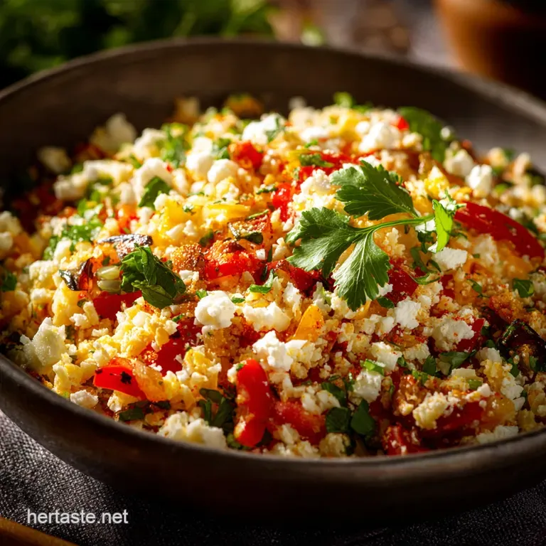 Low Carb Cauliflower Rice Salad the Zesty Mediterranean Meal Prep Hero presentation