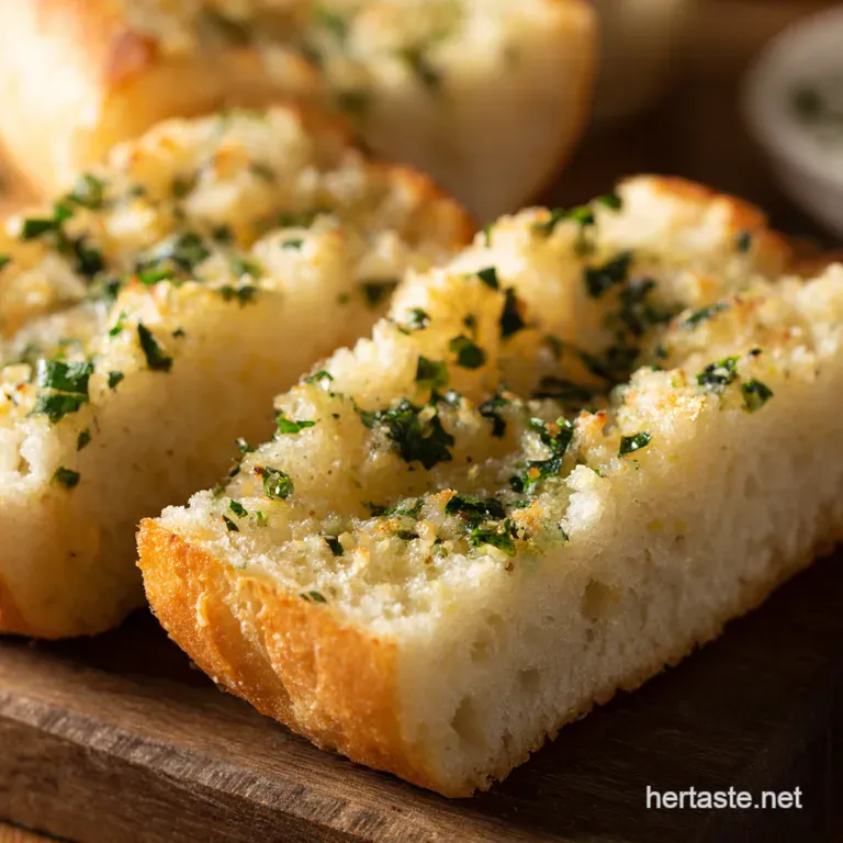 Kickass Homemade Garlic Bread presentation