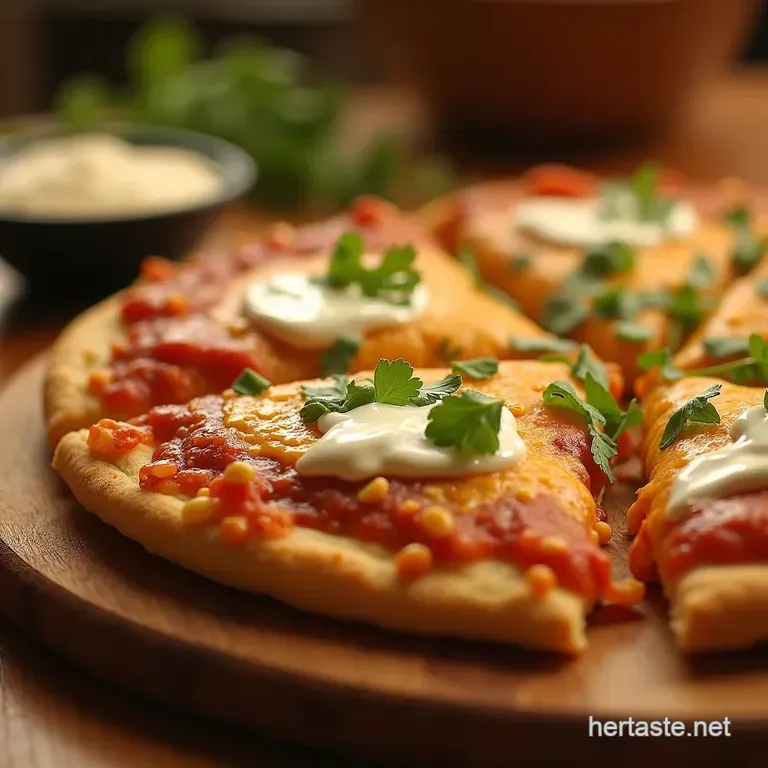 Knockoff Nirvana Seriously Easy Mexican Pizzas presentation