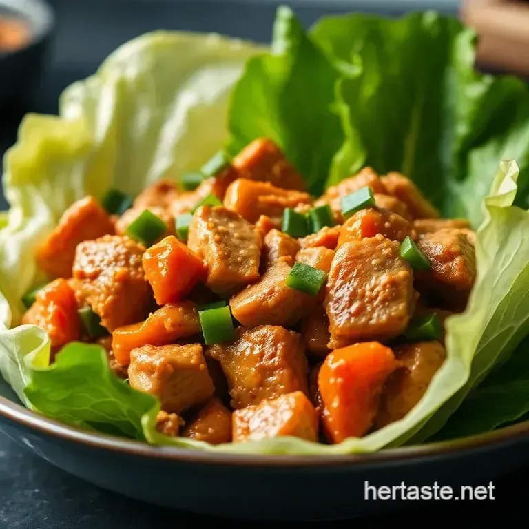 Kung Pao Chicken Lettuce Wraps