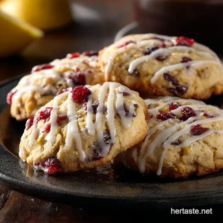 Lemon Cranberry Cookies with Zesty Glaze: the Ultimate Christmas Treat presentation