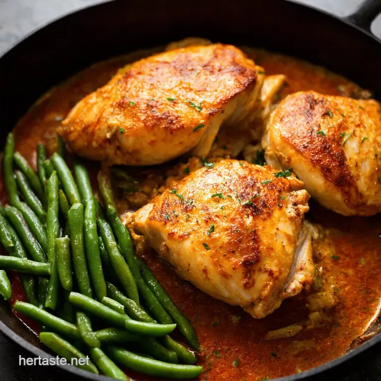 Lemon Garlic Butter Chicken Green Bean Bliss presentation