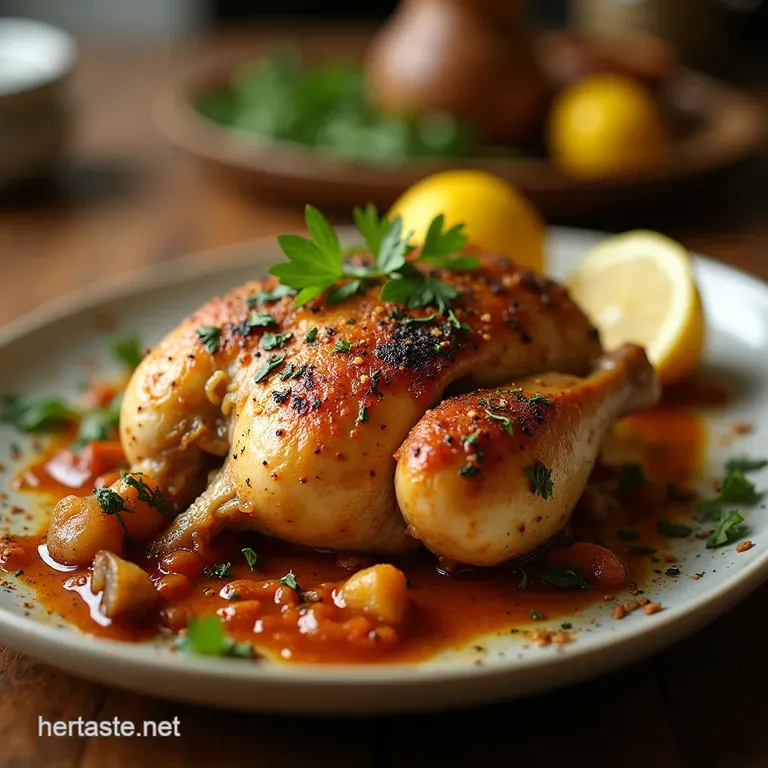 The Aegean Allrounder Perfectly Juicy Lemonherb Roasted Chicken presentation