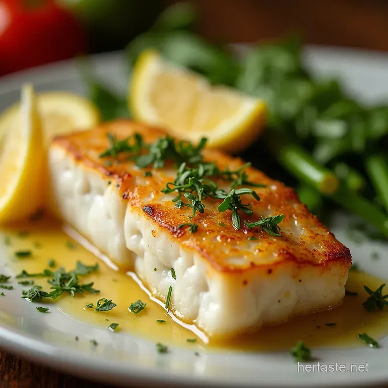 LemonHerb Keto Baked Halibut A Taste of the Sea GuiltFree presentation