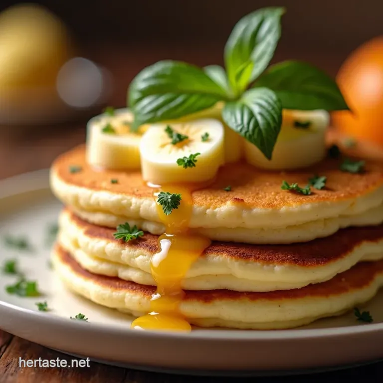 Light and Fluffy Cottage Cheese Pancakes presentation