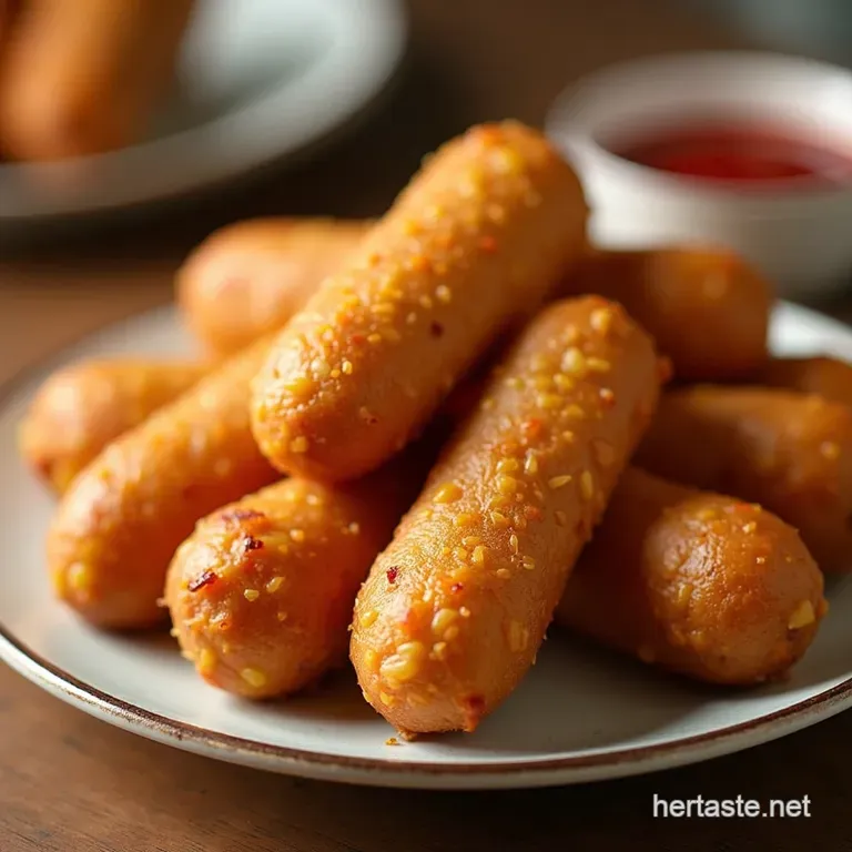 Lil Dawgs in a Blanket Easy Homemade Mini Corn Dogs presentation