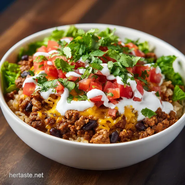 Low Carb Burrito Bowl with Ground Beef