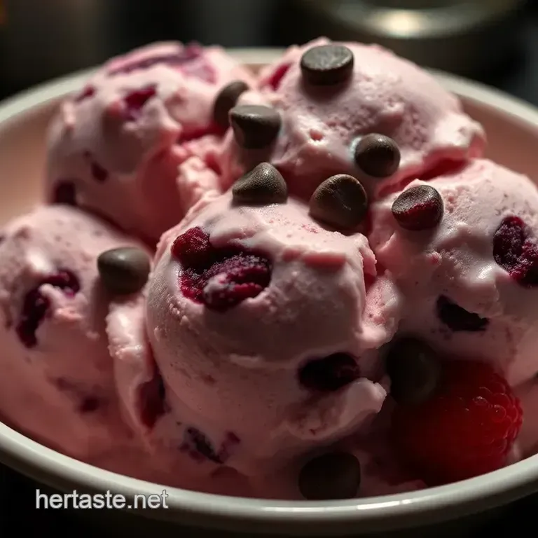 Luscious Black Raspberry Chocolate Chip Ice Cream