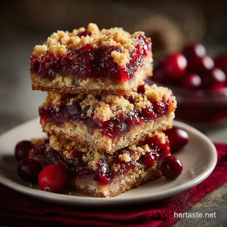 Makeahead Thanksgiving Desserts: the Festive Cranberry-Maple Crumble Bars presentation
