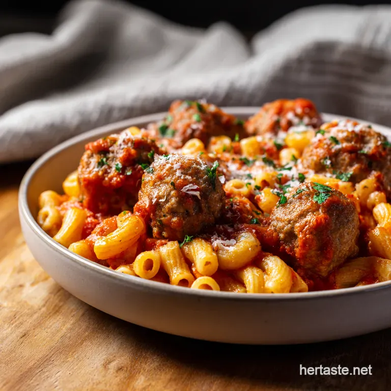 Mama Mia the Ultimate Pasta and Meatballs presentation